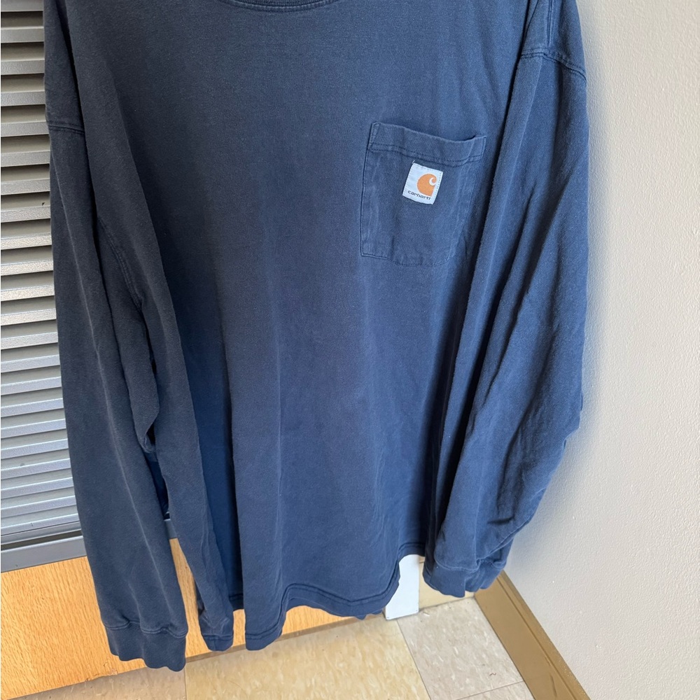 Carhartt Men's Deep Blue Long Sleeve Tee